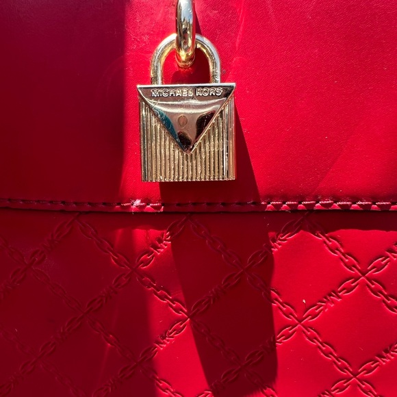 Michael Kors Embossed Monagram Shoulder Bag - Picture 8 of 9